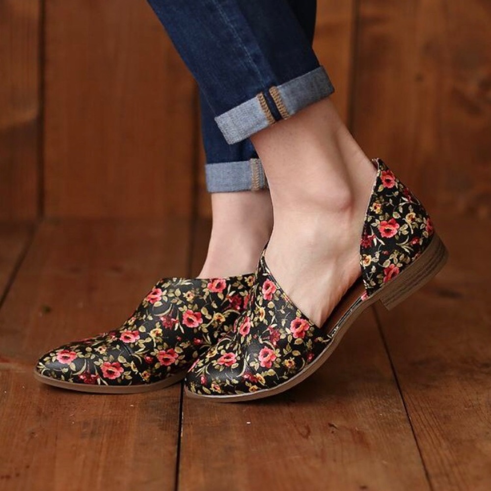 NIB✨ floral tuxedo flats 6.5